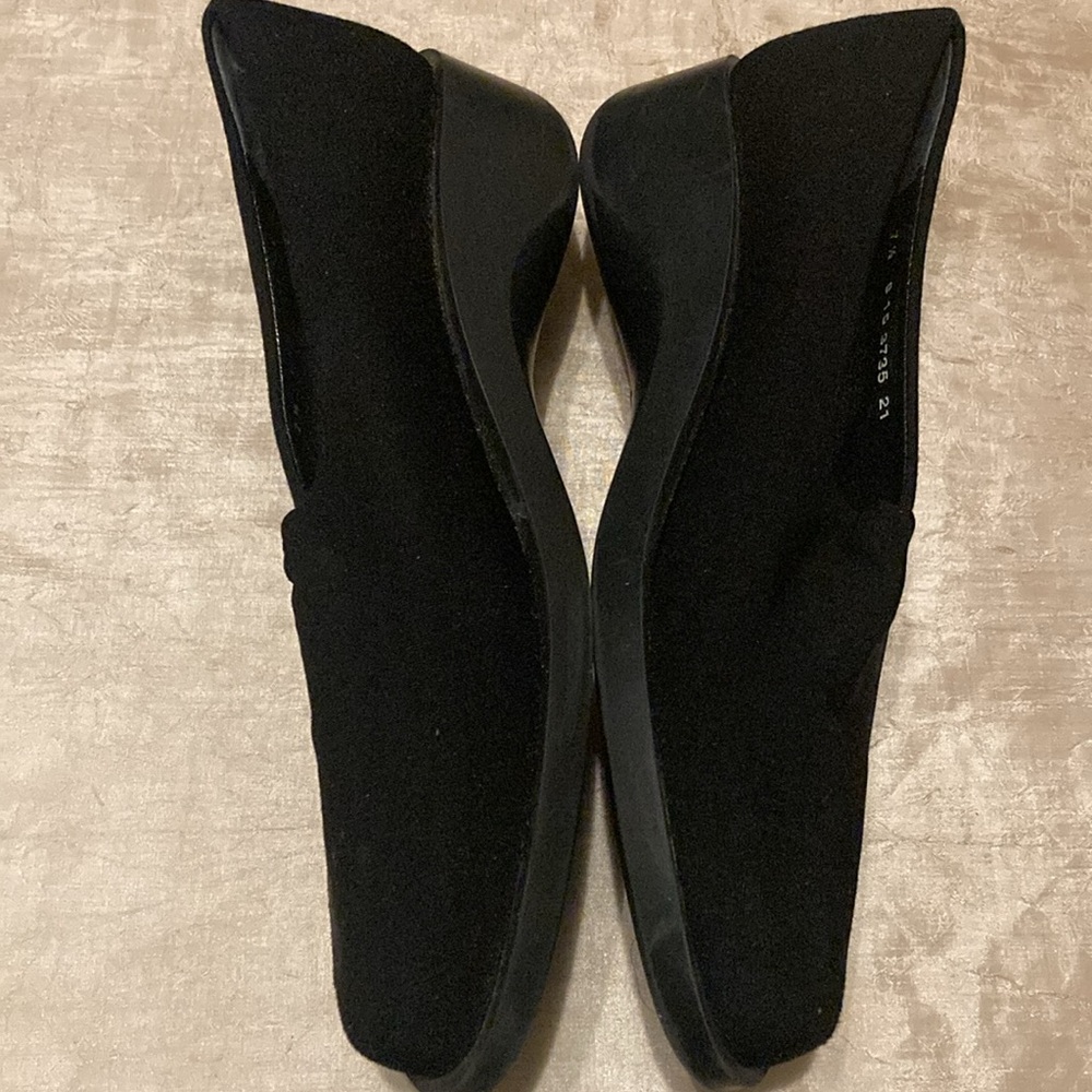 Robert Clergerie Platform Slip On Stretch Wedge Shoes - Picture 3 of 5
